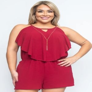 Classy Burgundy Romper